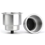 2PC Stainless Steel Cup Drink Holders For Marine Car Truck Camper Rv With Drain. Fixed Price $12.99.