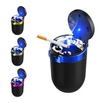Car Ashtray, Detachable, Stainless Steel, Smokeless With Blue Led Light. Fixed Price $7.61.