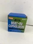 Boat Cup Holder Black Set 4 Folding For Drinks Wall Open Box. Fixed Price $15.00.