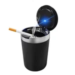 Sbulhia Car Ashtray With Lid, Portable Smell Proof Cup Holder Black&silver. Fixed Price $11.84.