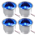 4PCS Boat Cup Holder, Stainless Steel Insert, Blue Led Ho.... Fixed Price $37.09.
