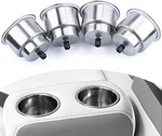 4 Pack Stainless Steel Can Cup Drink Holder With Drain For Marine Boat Rv Camper. Fixed Price $24.99.