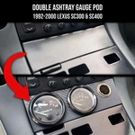 Double Ashtray Gauge Pod For 1992-2000 Lexus SC300 & SC400. Fixed Price $39.99.