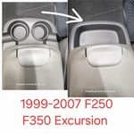 1999-2007 Ford Excursion F250 F-350 Center Console Tray Cup Holder Delete. Fixed Price $175.00.