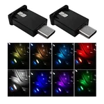 Muqida Usb Type Led Ambient Light, 8 Colors Rgb Car Atmosphere 2PCS. Fixed Price $13.18.