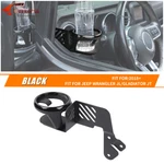 Black Left Dash Mount Door Cup Holder Bracket For Jeep Wrangler Jl Jt 2018+. Fixed Price $24.99.