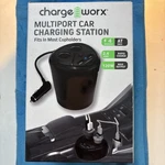 Holder Charger Chargeworx Cup 12V Dual Usb W/4 Ports 2.4 Amps 120WATT Black. Fixed Price $10.00.