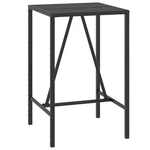 Bar Table With Glass Top Bistro Breakfast Furniture Black Poly Rattan Vidaxl. Fixed Price $112.99.
