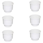 6 Pcs White Boat Plastic Cup Drink Can Holder Marine Rv Pontoon Universal. Fixed Price $14.99.