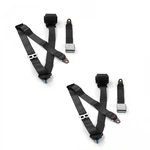 Chevy Ii 1966-1967 Airplane 3PT Black Retractable Bucket Seat Kit 2 Belts. Fixed Price $207.50.