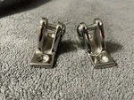 2PCS 316 Stainless Angled Deck Hinge W Pin Bimini Top Fitting. Fixed Price $16.99.