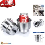 Universal Stainless Steel Cup Holder With Drainage For Boats, Rvs & More - 2PCS. Fixed Price $36.39.